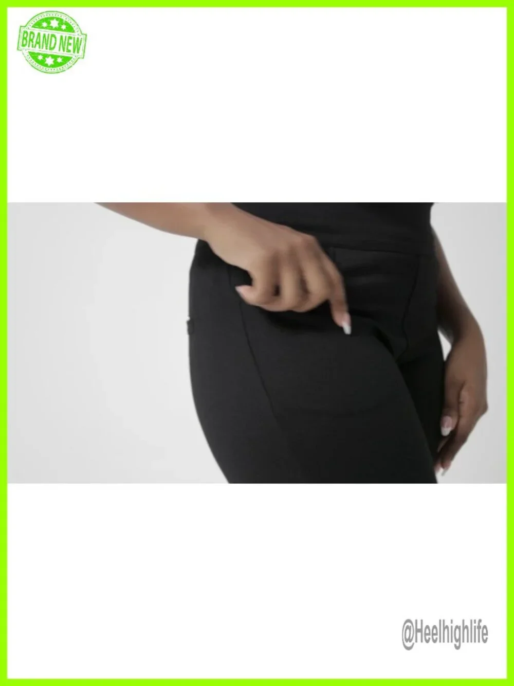 4-Way Stretch Knit Dress Pants Pull On High Waist Skinny Work Pants